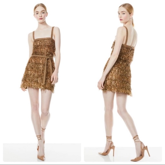 ALICE + OLIVIA Sonja Sequin Mini Dress - Picture 4 of 15